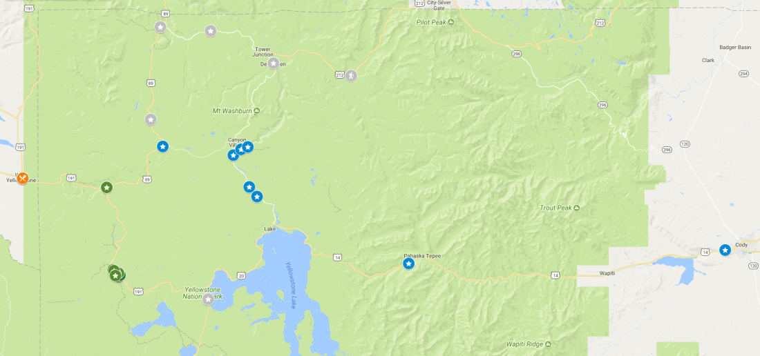 GeneralMap - Yellowstone Park